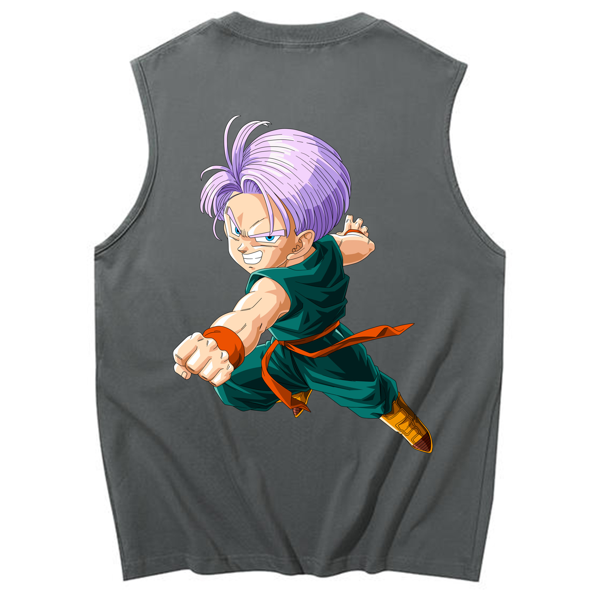 （画像用） ドラゴンボール トランクス（Torankusu）DRAGON BALL Trunks コットン100％タンクトップ（背面プリント）